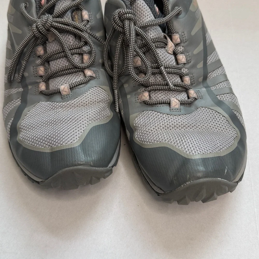 Merrell Siren Edge Q2 Hiking Shoe Frost Gray and Pink Size 10 - Picture 8 of 12